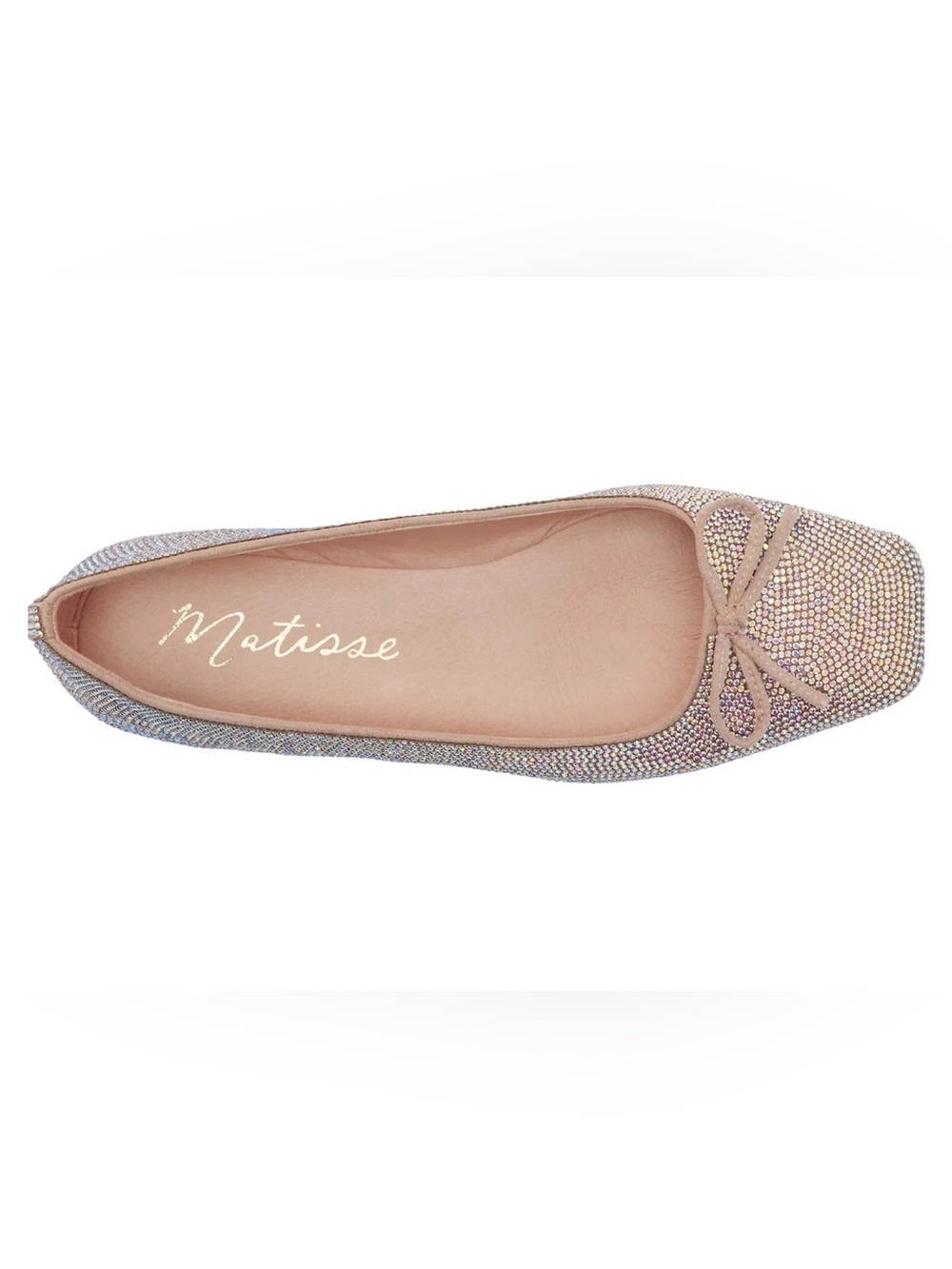 ๐บ NWOT Matisse Roxy Rhinestone Ballet Flats with Bow - Picture 3 of 13